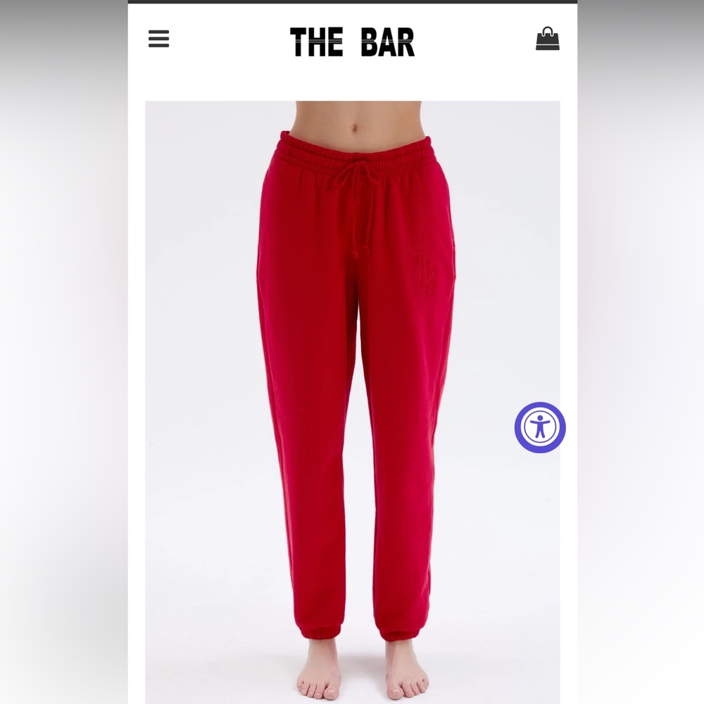THE BAR Heritage Sweatpants in Ruby